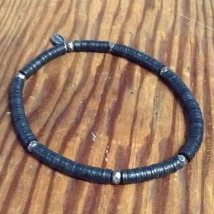 M.Cohen African vinyl and silver bracelet